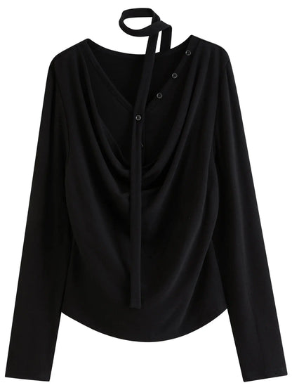 Flattering Mock Two-Piece Layered T-Shirt - Plus Size LORAN STORE