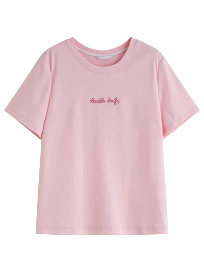 Plus-Size Contrast Letter Tee LORAN STORE