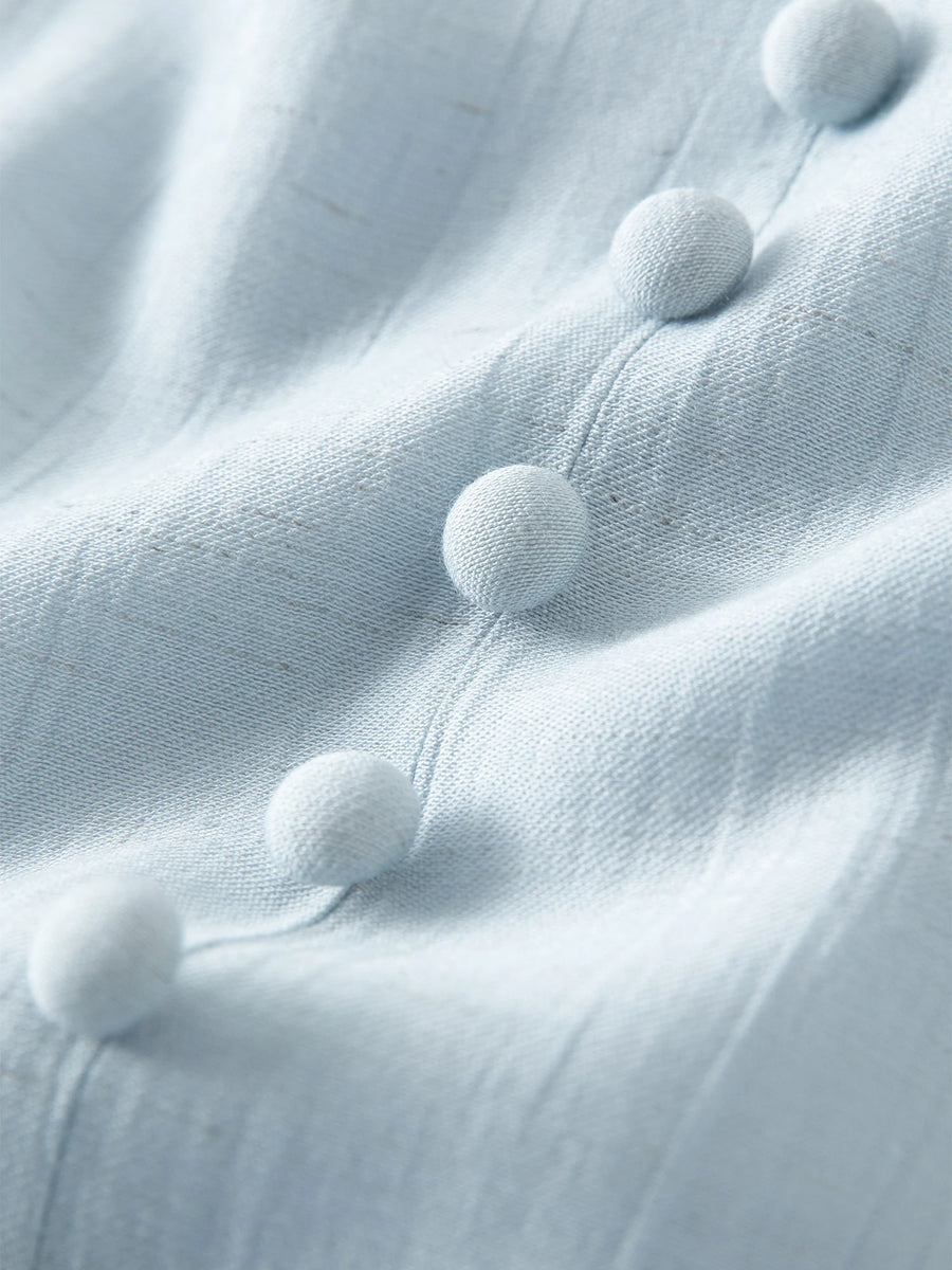 Bohemian Embroidered Midi Dress with Tassel Straps