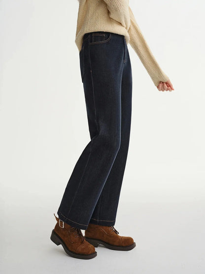 Women's Plus Size Comfort Straight Leg Denim Trousers - Loran