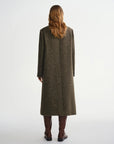 Women's Slim-Fit Double-Breasted Wool Blend Coat