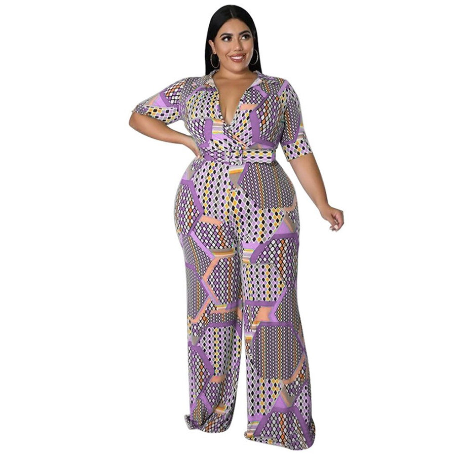 Plus Size Jumpsuit Printed - 3IN SMART Shop  #