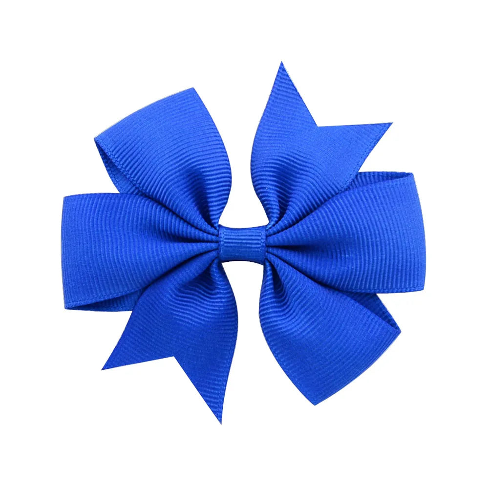 Solid Color Grosgrain Ribbon Hair Bow Clips for Girls