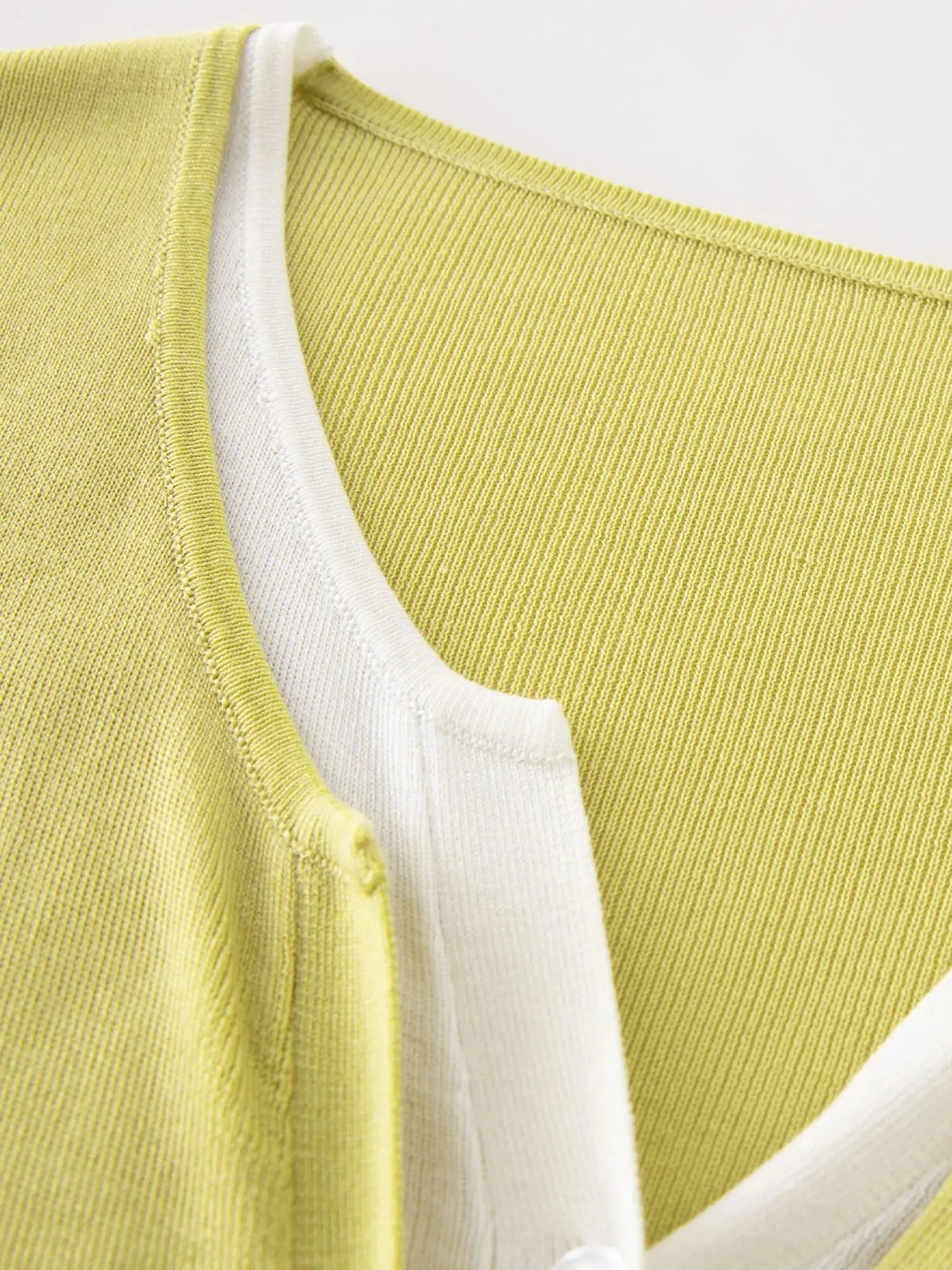 Plus Size Colorblock Layered Knit Pullover LORAN STORE