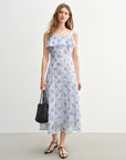 Slim-Fit French Rose Summer Dress