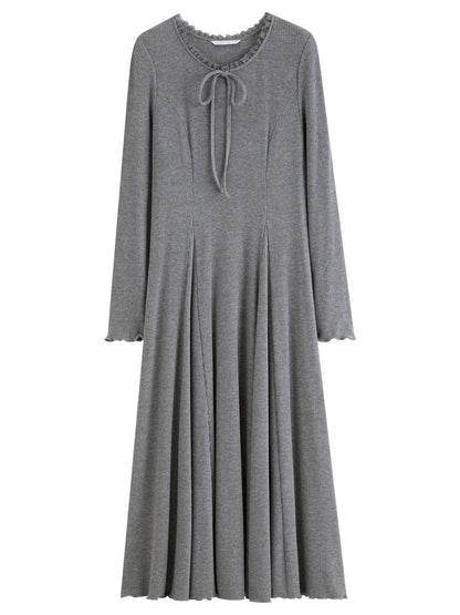 Slim Fit Bodycon Long Dress with Lace - Loran