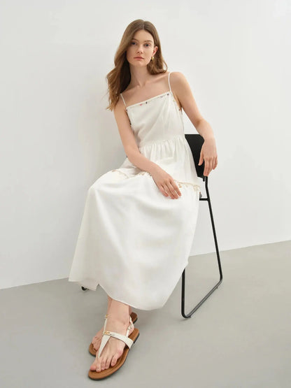 Playful Suspender Dress & Denim Jacket Set for Summer Travel LORAN STORE