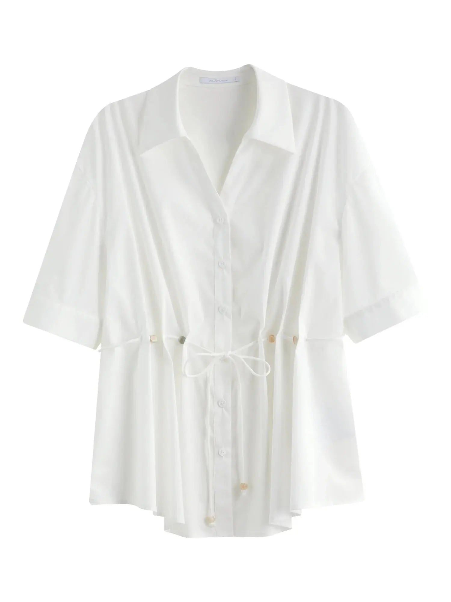 Temperament Lace-Up V-Neck Shirt for Summer LORAN STORE
