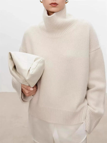 Luxurious Pure Cashmere Turtleneck Sweater - Loran