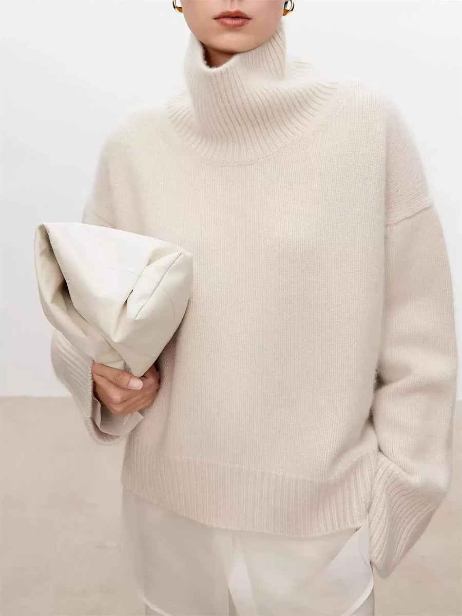 Luxurious Pure Cashmere Turtleneck Sweater