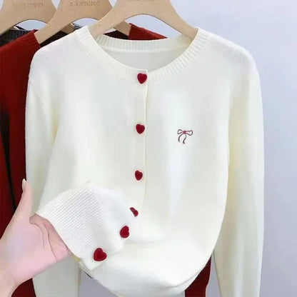 Vintage Love Button Knit Cardigan - Loran