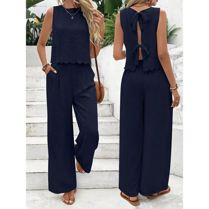 Casual Women's Tank Top & Trousers Set - Loran