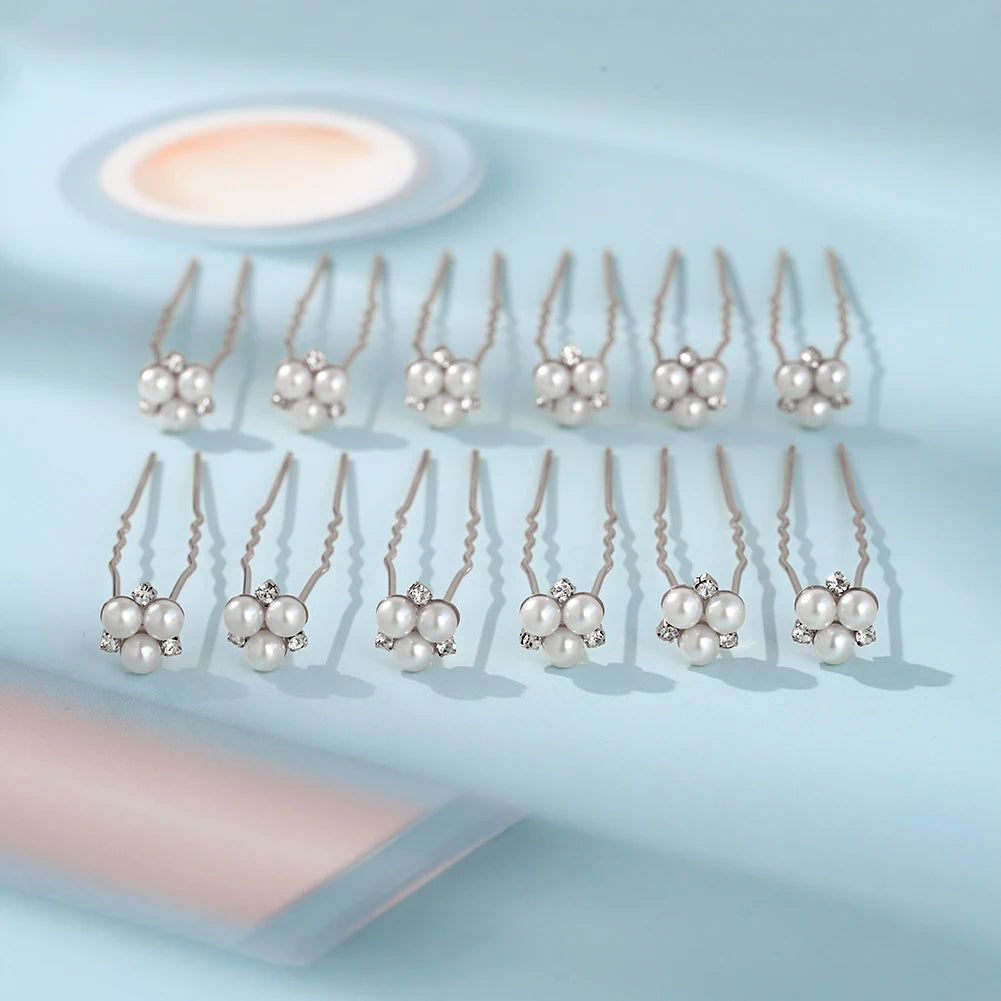 Handmade Pearl Hairpin Set Bridal & Party Hair Clips