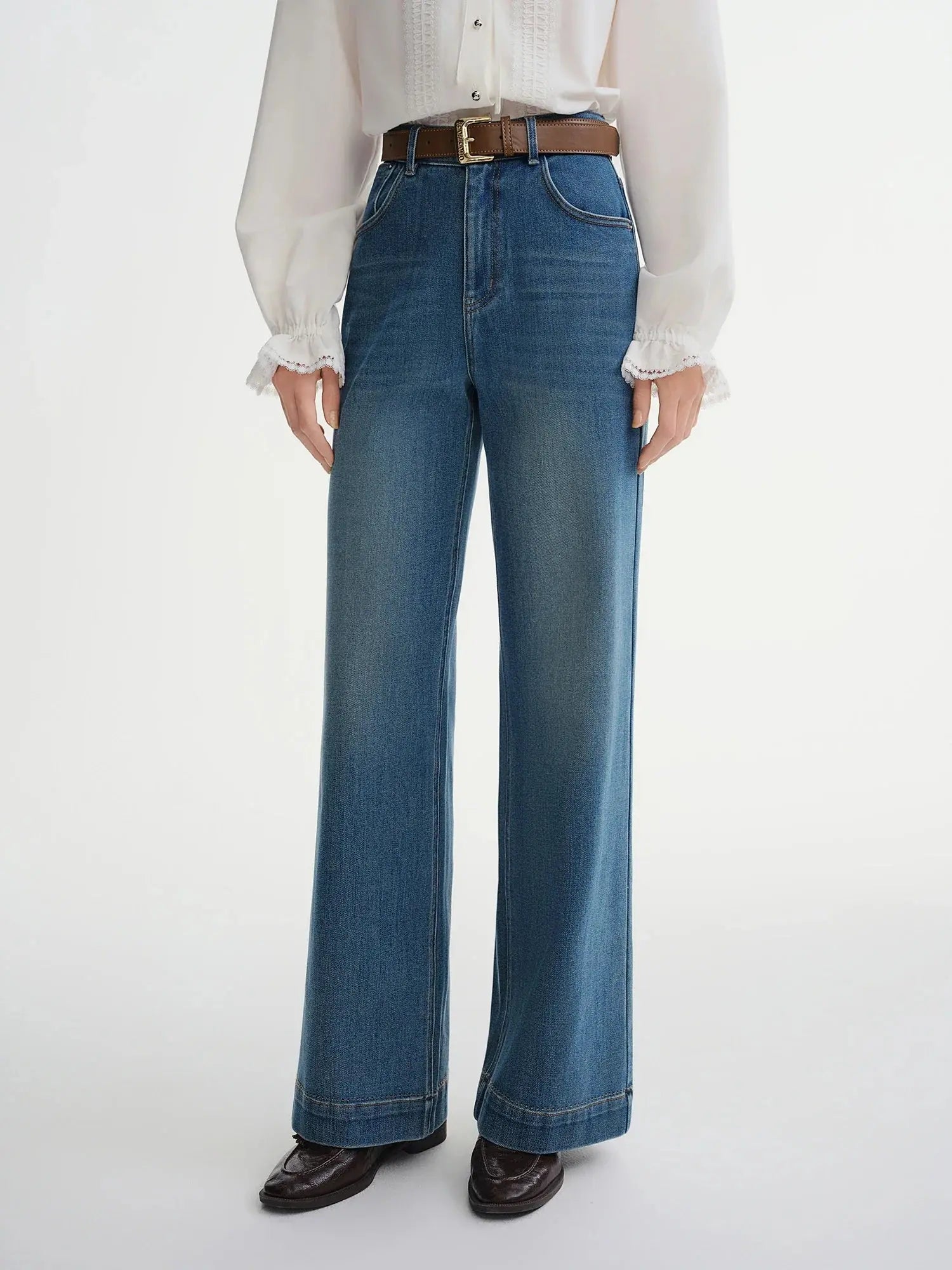 Perfect Stretch High-Waist Straight Leg Jeans for Plus Sizes - Loran