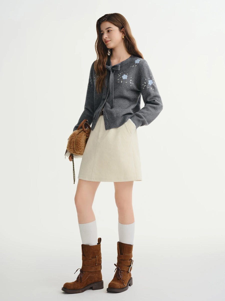 Chic Plus Size Floral Open-Front Sweater