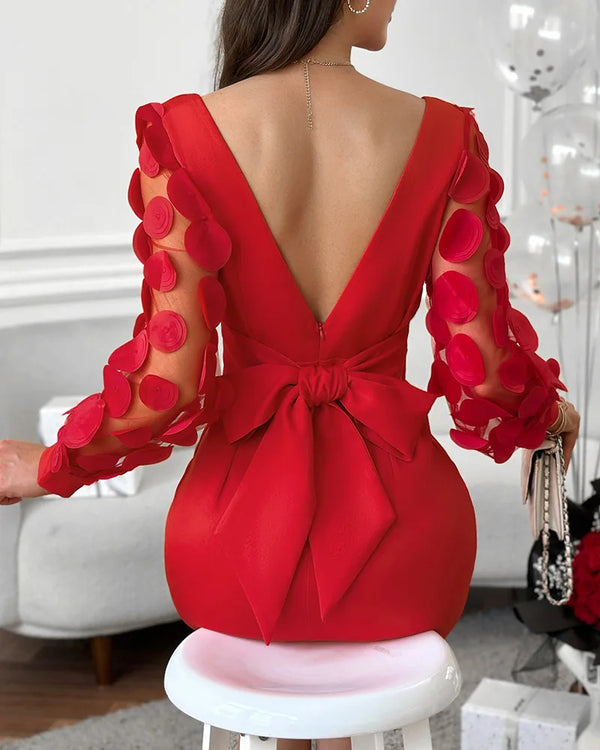 Women's Dress Elegant Floral Pattern - 3IN SMART Shop  #
