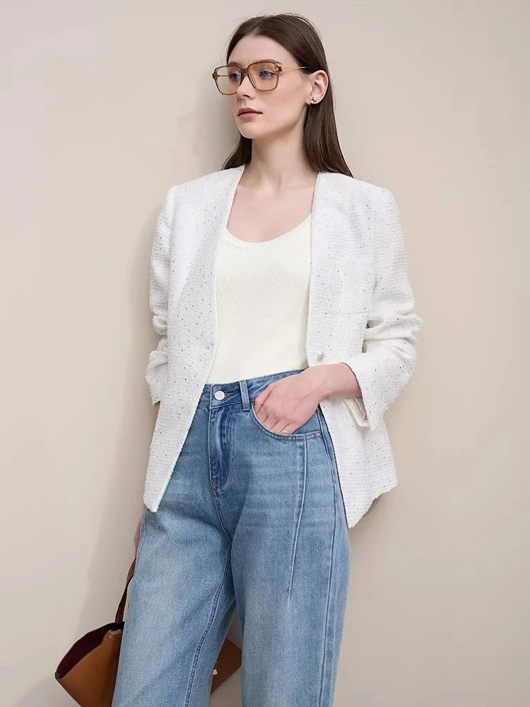 Amii Top Women 2026 Spring New U-neck Letter Jacquard Slim Vest Camisole Casual Sleeveless Knitted Women's Inner Top 12611005 Loran