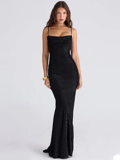 Elegant Sleeveless Fishtail Evening Dress - Loran