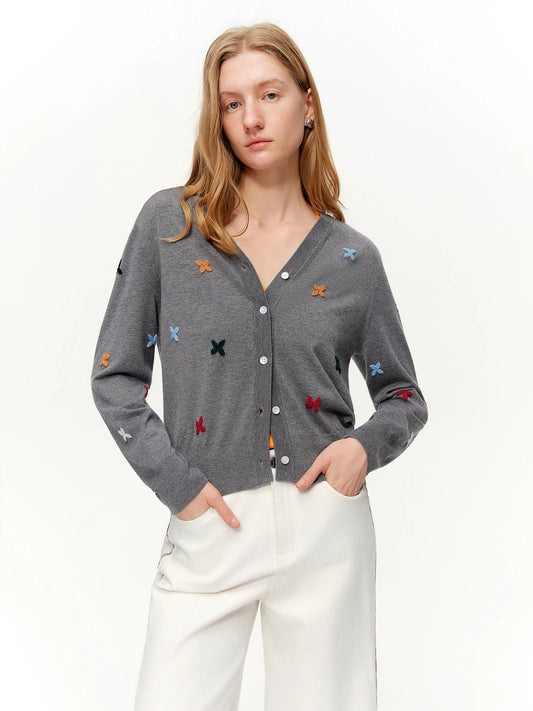 Spring Crochet Floral Cardigan Lightweight Lace Cover Up