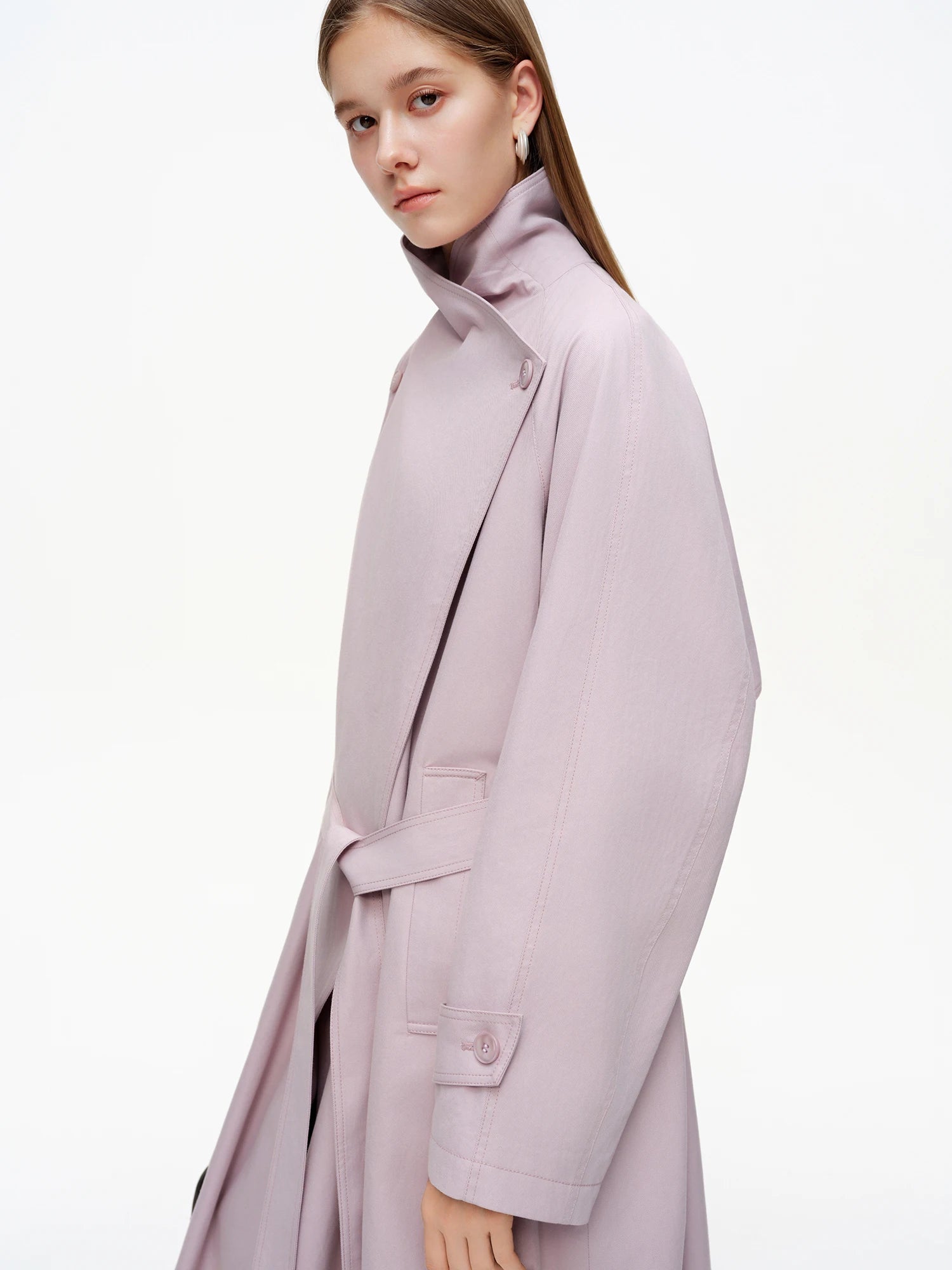 Women’s British Style Slim Fit Trench Coat Spring Outerwear Loran