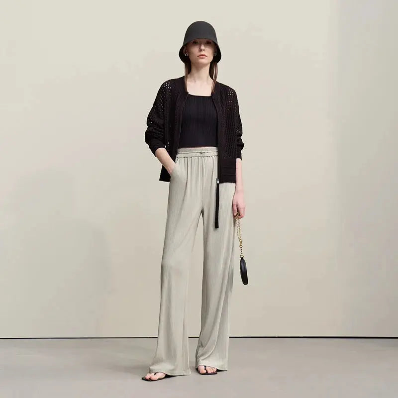 Versatile Knitted Wide-Leg Pants Loran