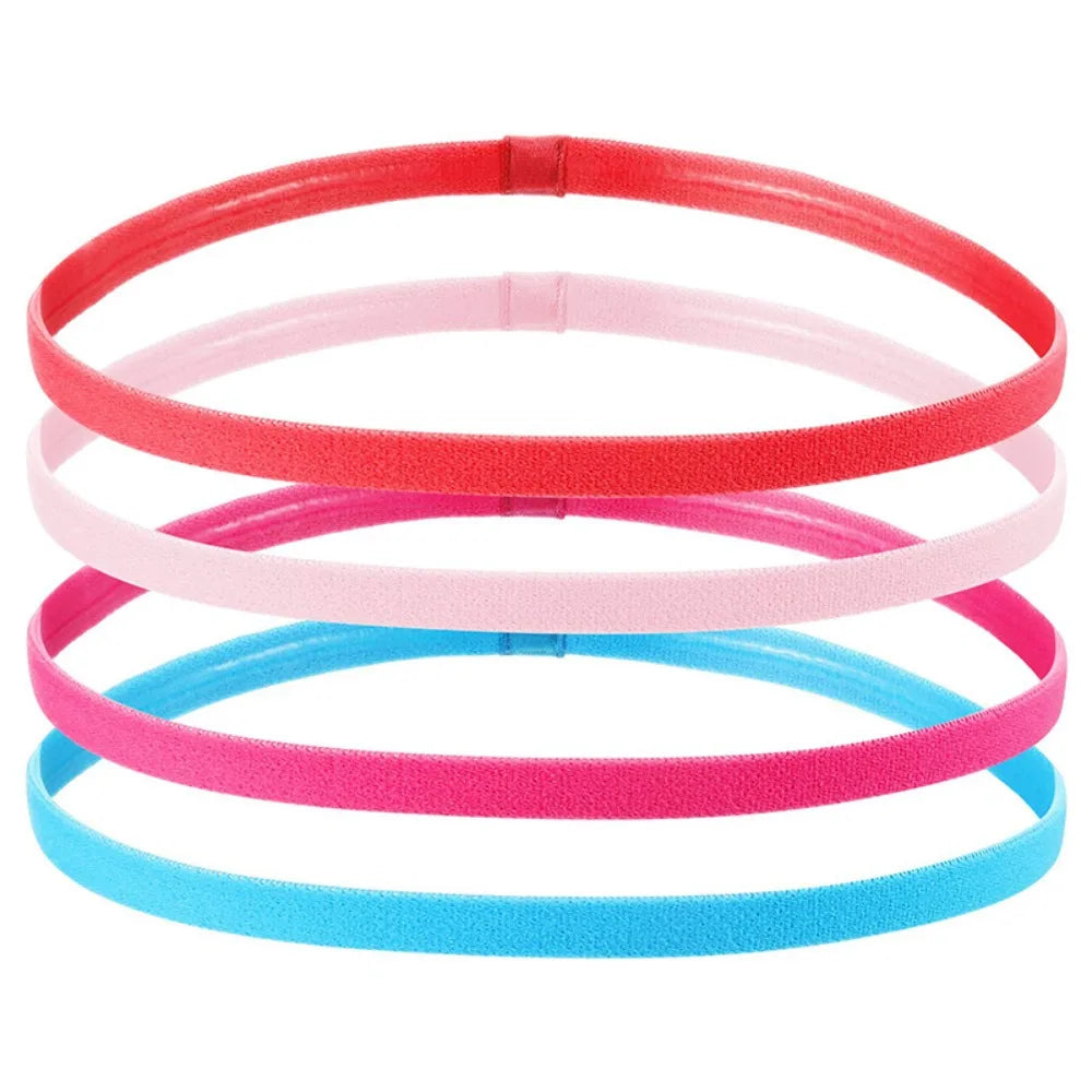 4-Pack Non-Slip Elastic Sports Thicken Headbands