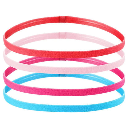 4-Pack Non-Slip Elastic Sports Thicken Headbands