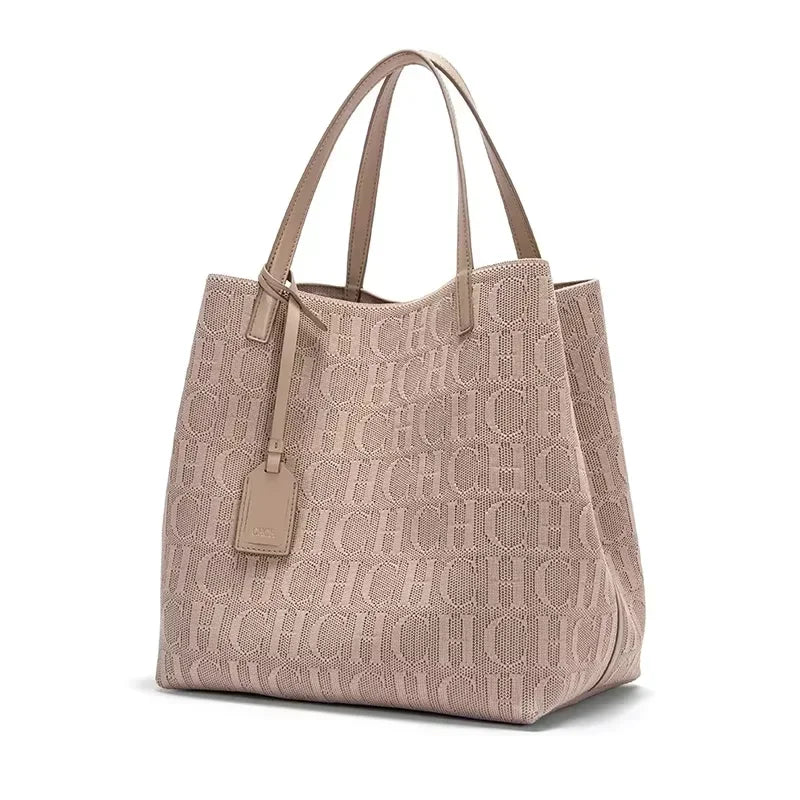 CH Women's Large Shoulder Bag Simple Daily Commuter Tote