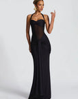 Backless Halter Maxi Dress