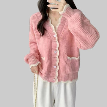 Autumn V-Neck Knitted Jumper