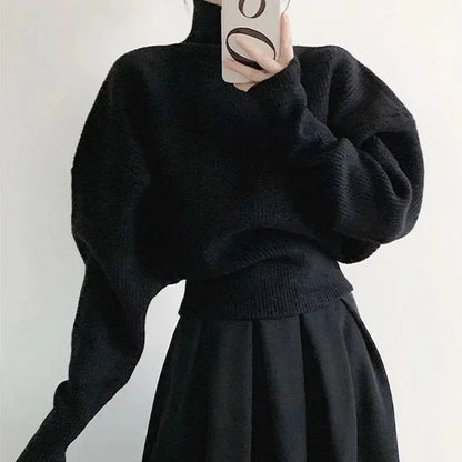 Chic Vintage Wind Turtleneck Pullover Sweater - Loran