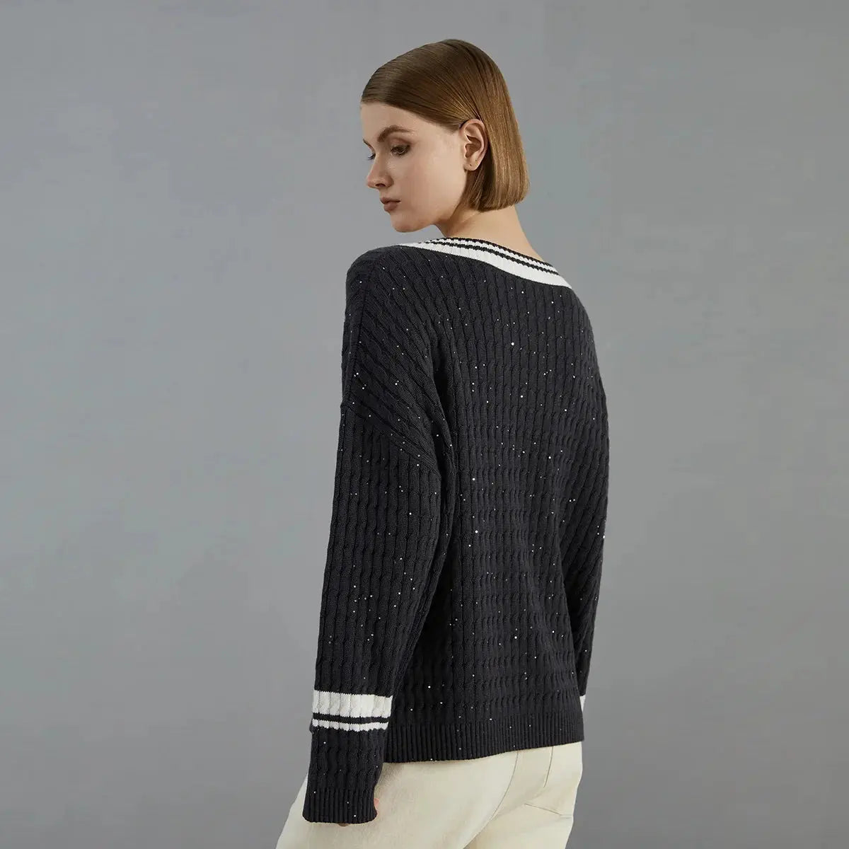 Women’s Luxury Thick Wool Sweater LORAN STORE