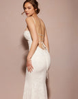 White Sleeveless Bodycon with Seductive Lace-Up Back