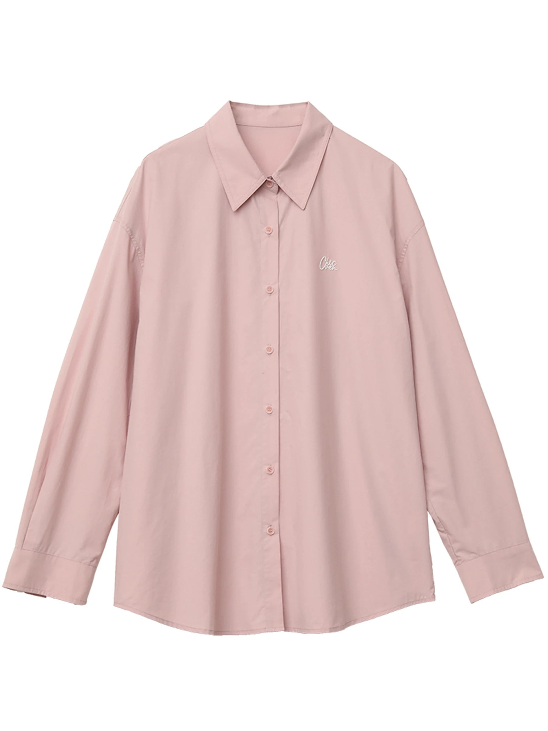 CHIC VEN Korean Women Shirts Loose Casual Long-sleeved Blue Shirt Single Breasted Cotton Female Blouses Spring Summer 2025 Loran