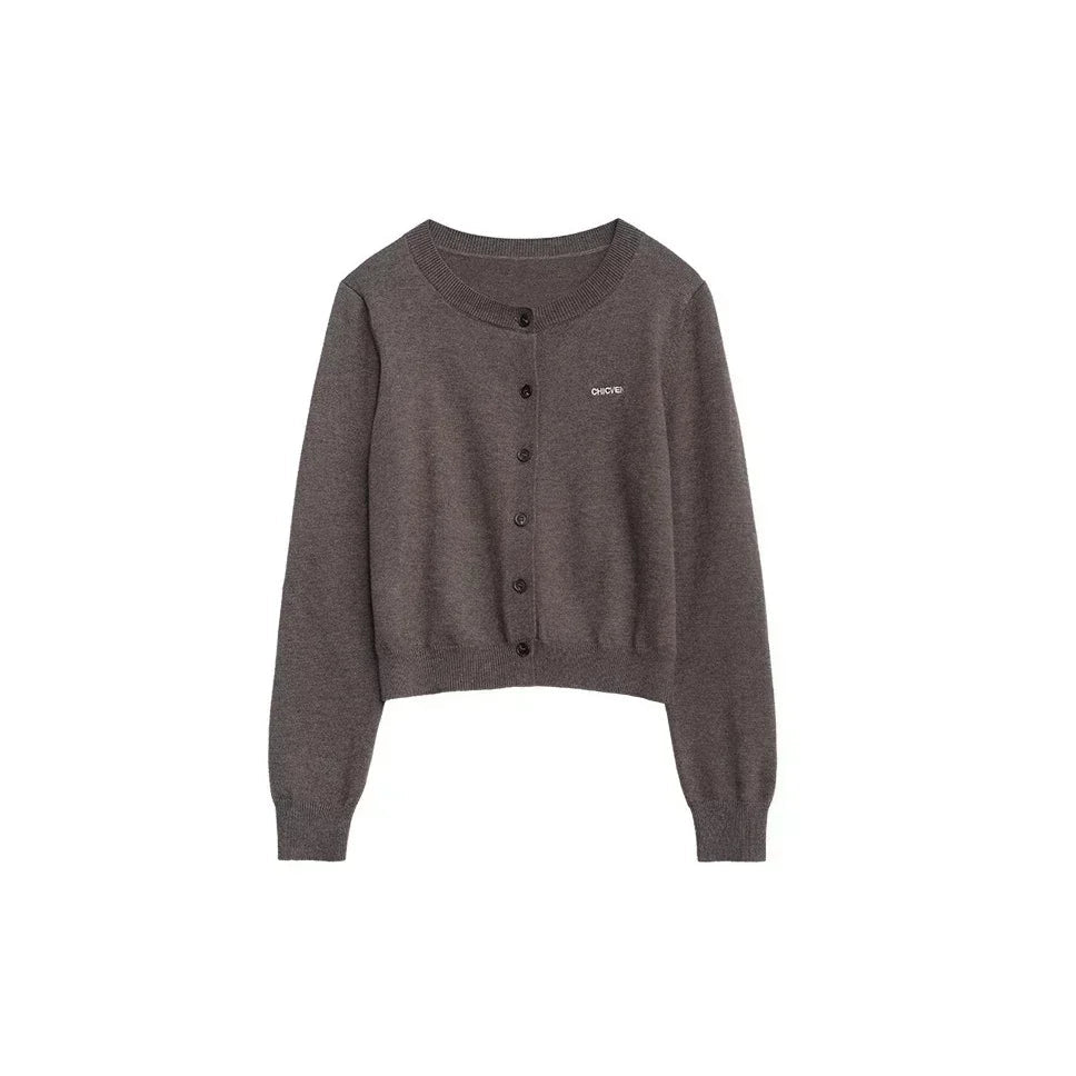 CHIC VEN Women Skirt Sets Solid Knitted Cardigan Short Sleeved Top Female Pleated Skirt Three Piece Optional Spring Autumn 2024 Loran