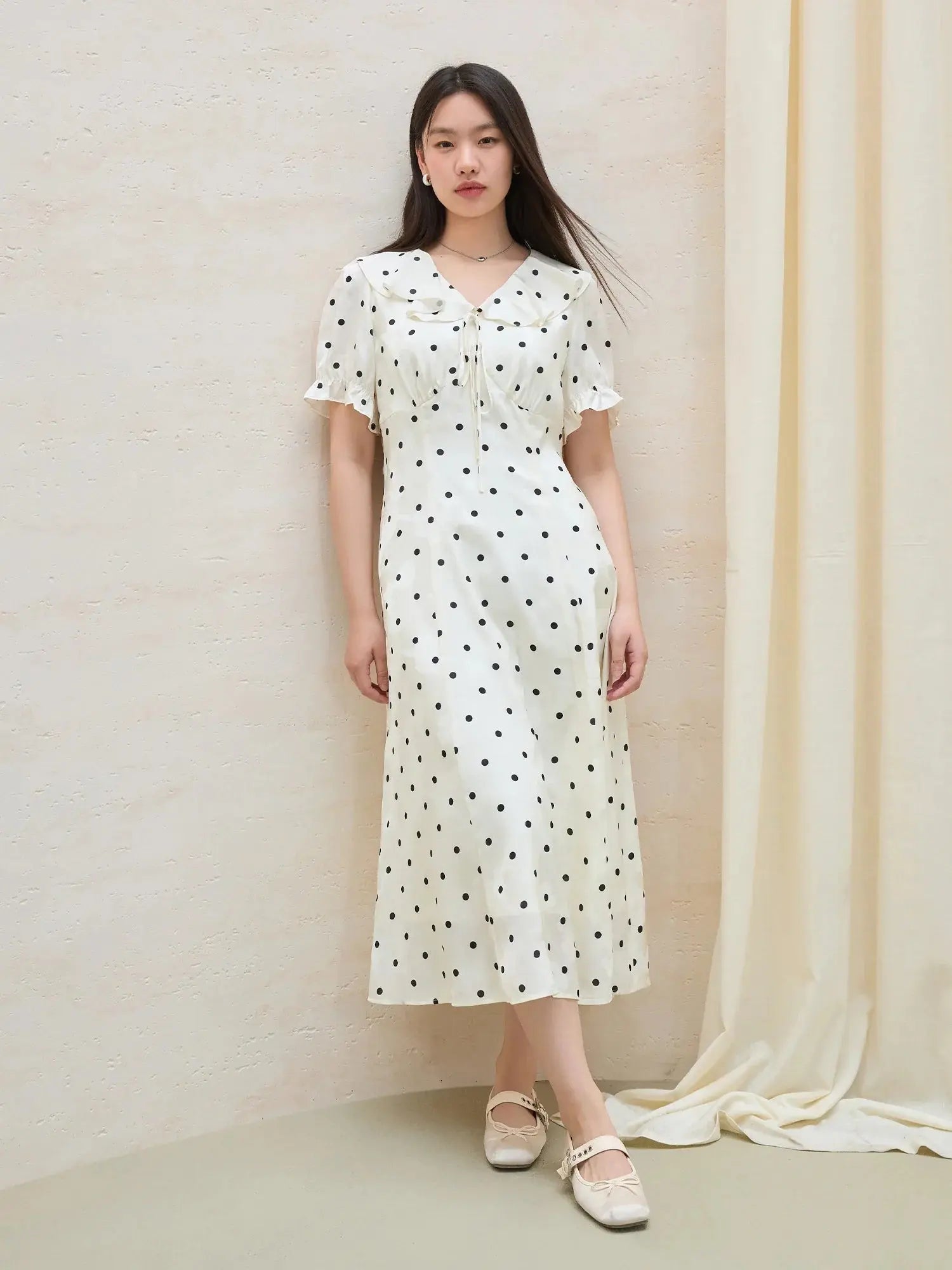 Elegant Polka Dot Sweetheart Dress