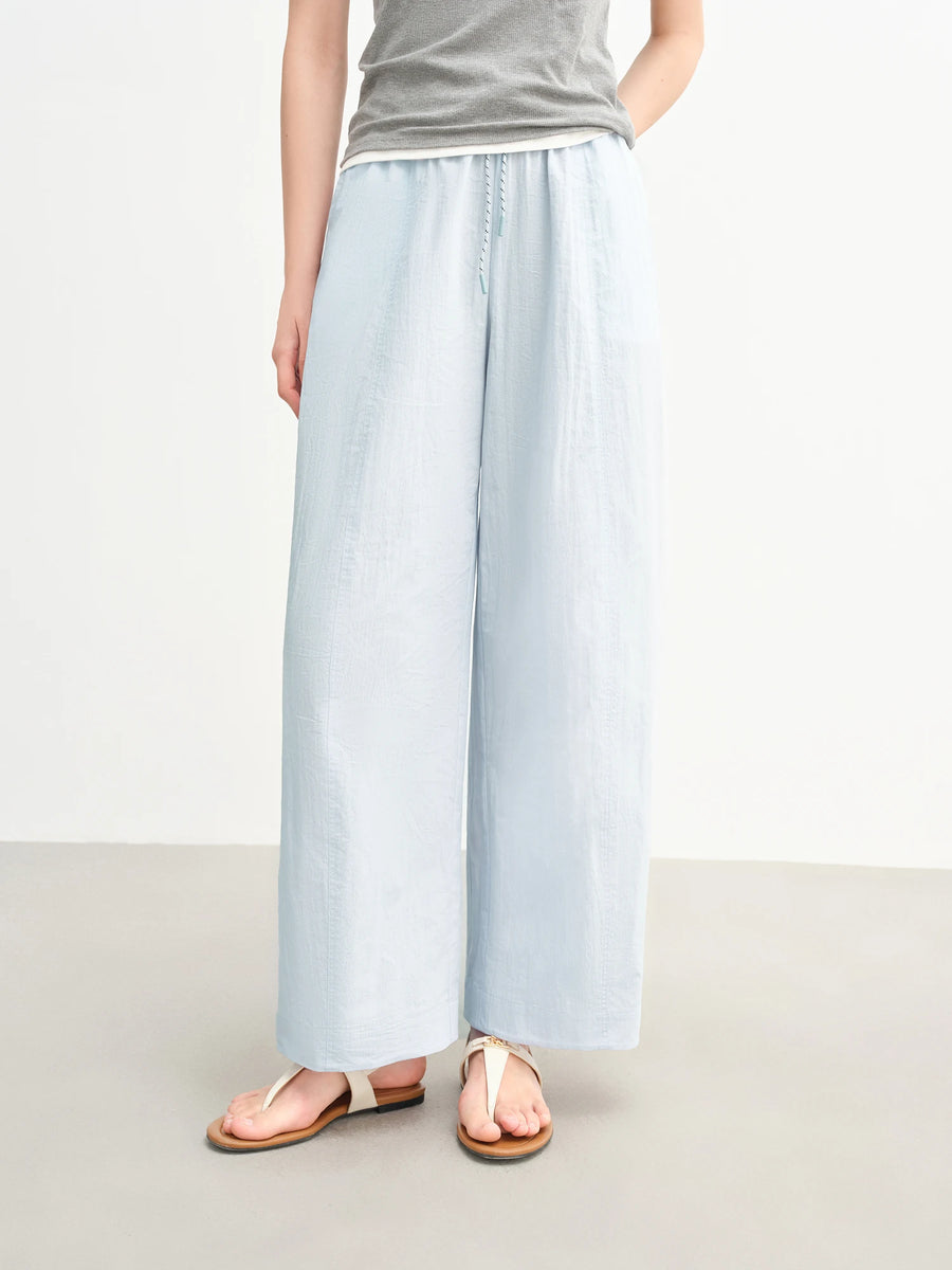 Comfy Wide-Leg Drawstring Pants