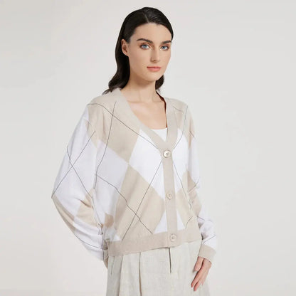Luxe Silk-Linen V-Neck Cardigan LORAN STORE