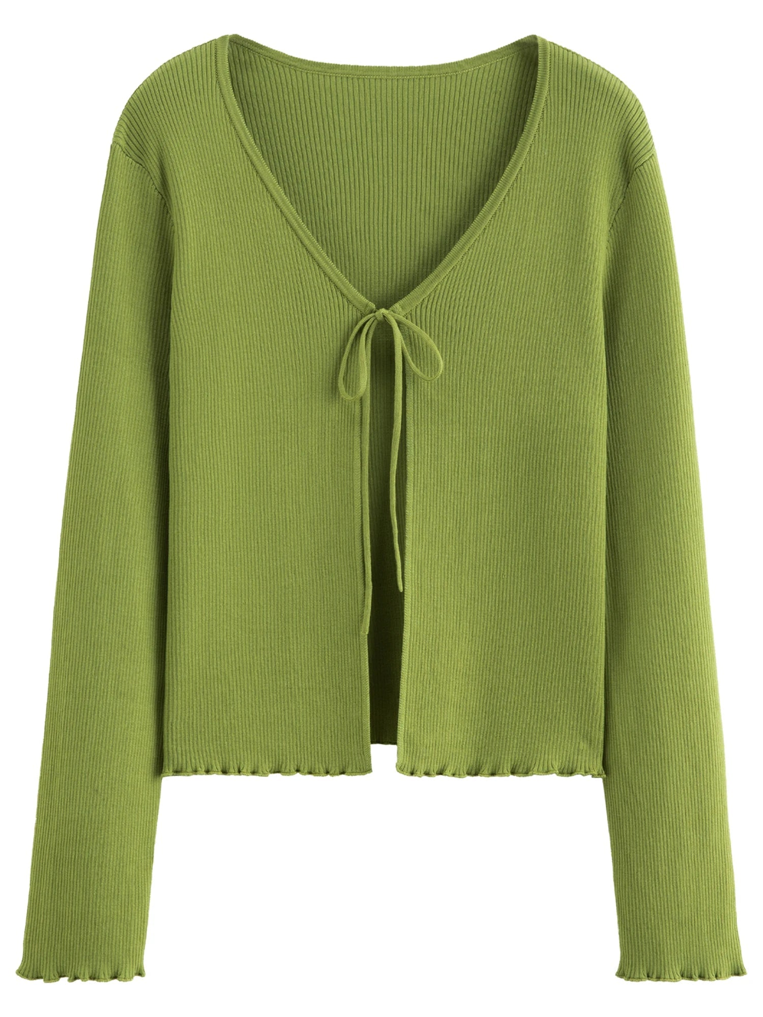 DUSHU 2026 Spring Women's Tie-Waist Tencel Knit Sweater, Lyocell Rib-Knit Soft Touch Top for Lazy Luxe & Sustainable Chic Style Loran