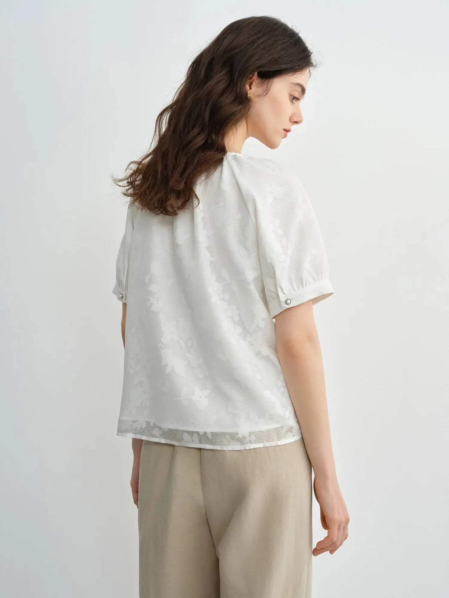 Breathable Cotton Blend Top for Chic Summer Office Wear - Loran