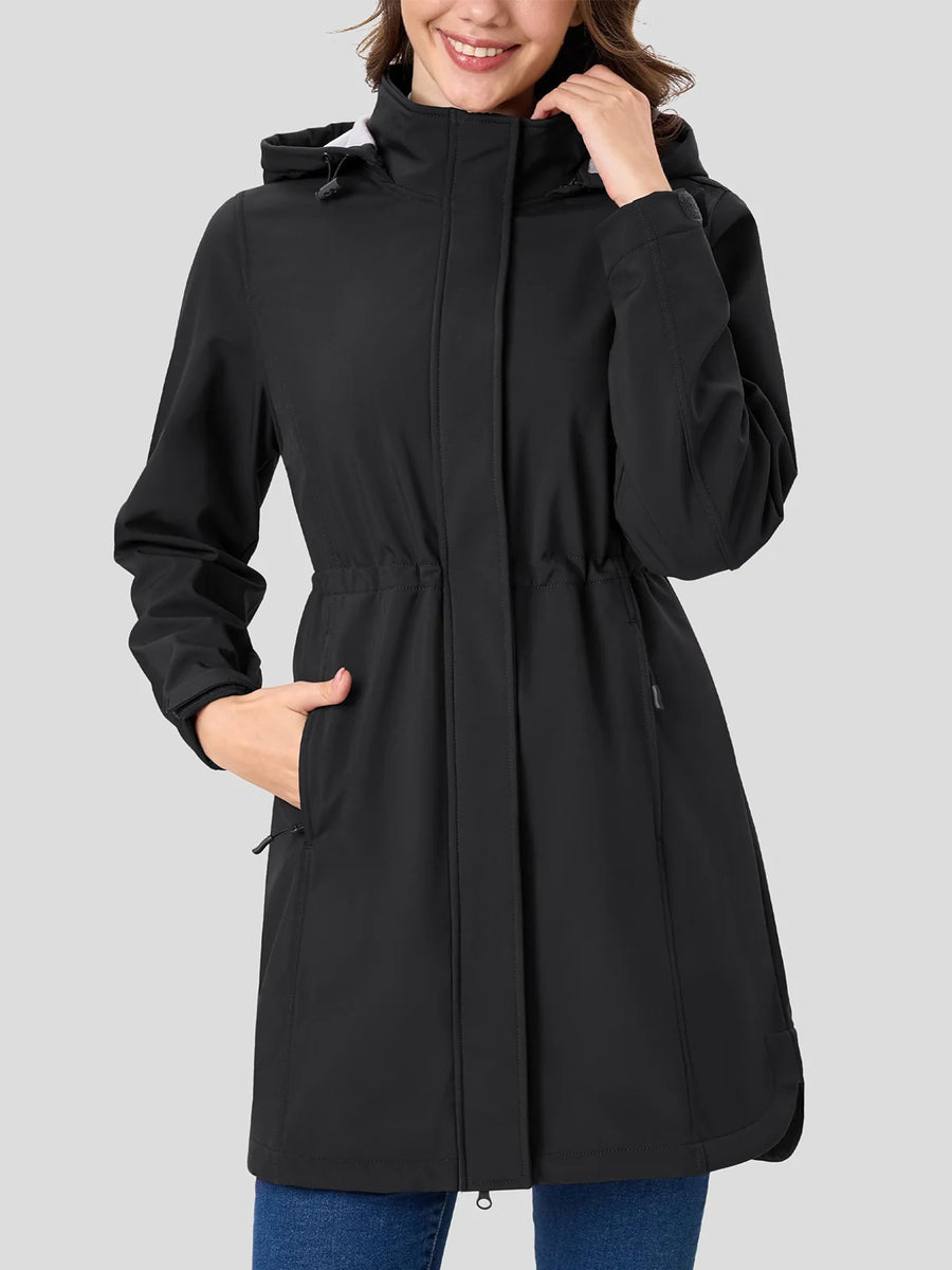 Women's Waterproof Fleece-Lined Hooded Parka