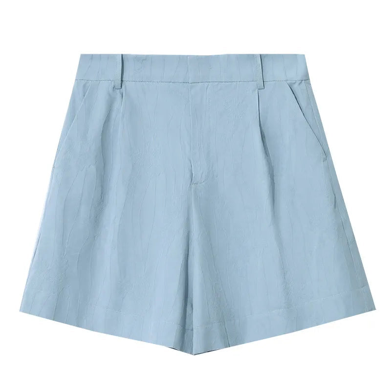 Women’s Cotton Wide-Leg Shorts Casual Jacquard Loran