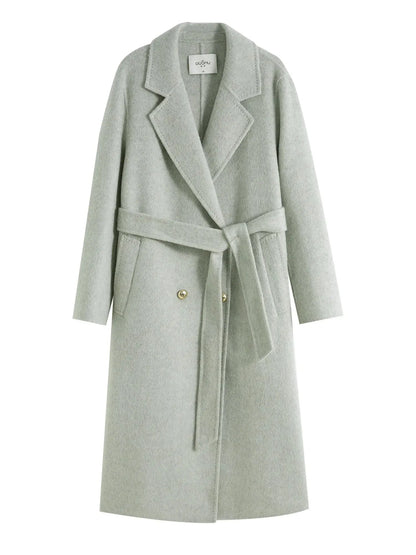 Luxury Casual Textured Woolen Coat with Fur Detail - Loran