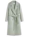 Luxury Casual Textured Woolen Coat with Fur Detail