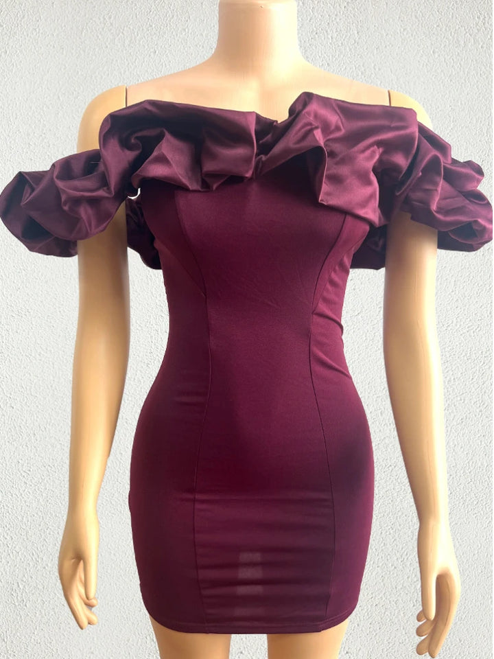 Sexy Bodycon Spliced Strapless Mini Dress - 3IN SMART Shop  #