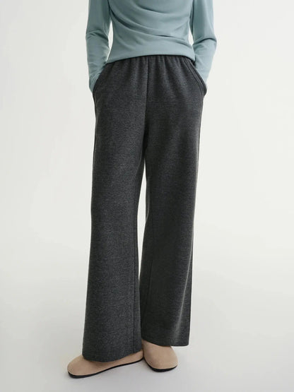 Plus Size Relaxed Wide-Leg Elastic Pants - Loran