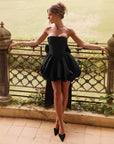 Elegant Strapless Backless Bow Dress for Evening Party