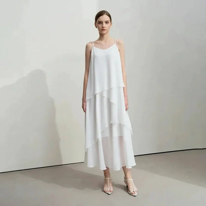 Autumn New Minimalist Layered Chiffon Dress - Loran