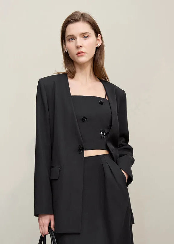 Amii V-Neck Women's Jacket 2026 Spring New Slim Sleeveless Vest Skirt Women's Separate Casual Elegant Women's Skirt 1262102 4 Loran