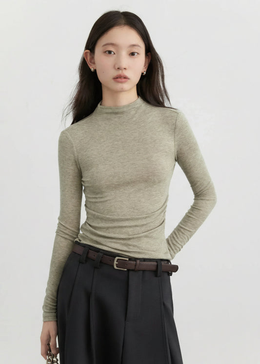 CHIC VEN Women's T-Shirts Slim New Four-color Optional Knitted Basic Female Sweater Woman Tees Spring Autumn 2025 Loran